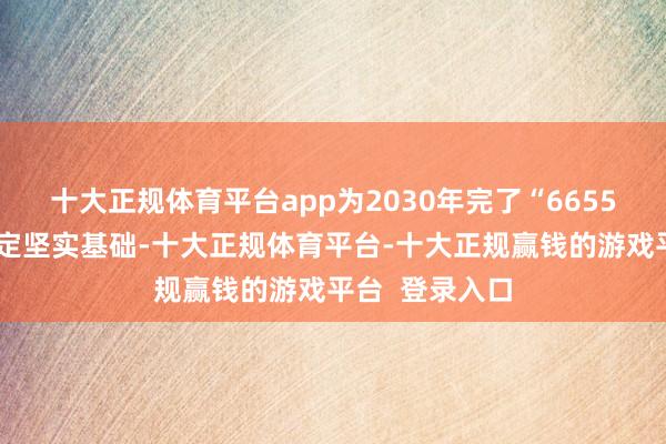 十大正规体育平台app为2030年完了“6655政策”指标奠定坚实基础-十大正规体育平台-十大正规赢钱的游戏平台  登录入口